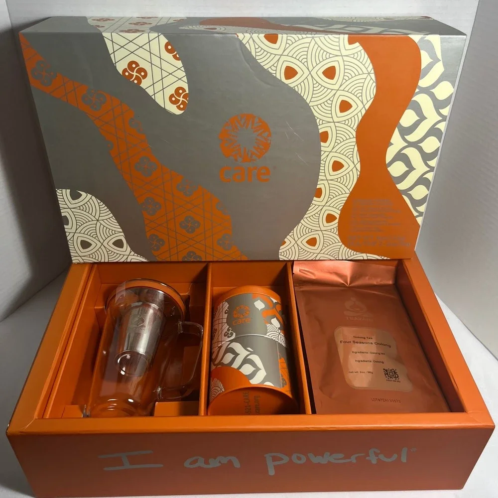 NEW Teavana Care Collection Glass Infuser Mug Oolong‎ Tea Gift Set